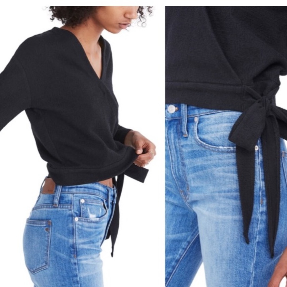 [Madewell] Wrap Sweatshirt Top